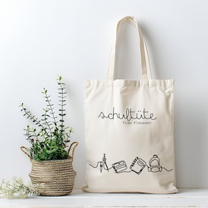 Teacher gift bag 'school bag' • birthday gift for colleague, jute bag for changing school • personalized gift for teacher