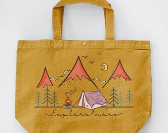 Shopper Explorer more bag for your vanlife adventure, gift for camper, birthday gift dad, bread bag for the camper holiday