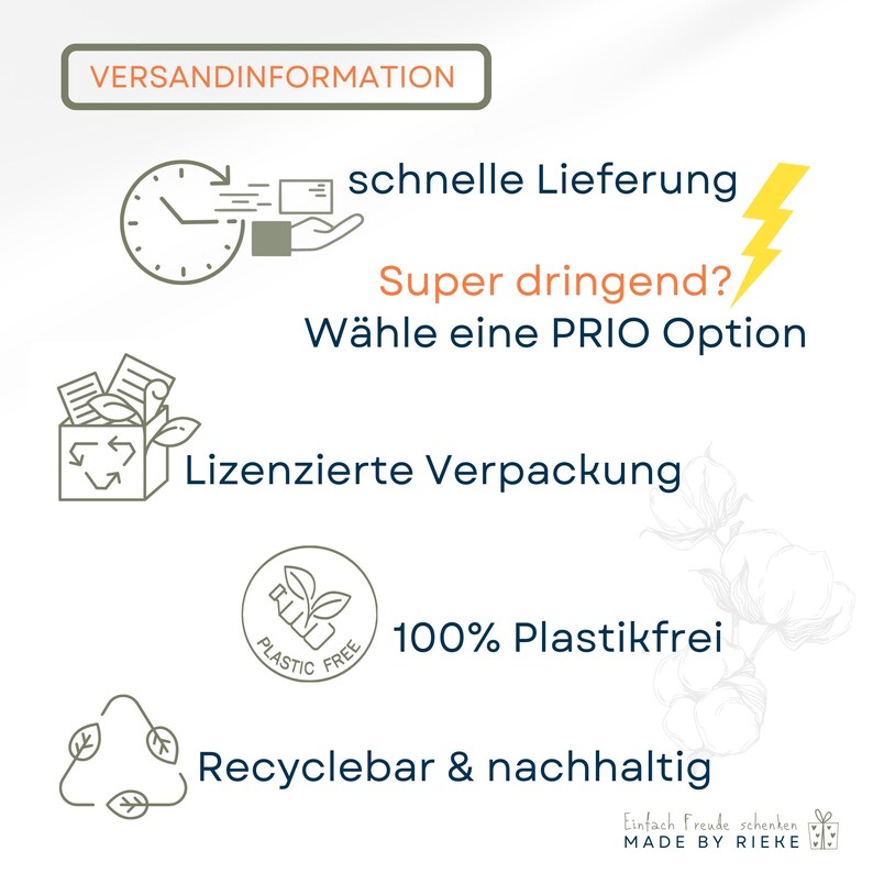 Irnos zum Versand. Schneller und Nachhaltiger Versand. 100 Prozent plastikfrei und in lizensierter Verpackung, die recyclebar ist. Lieferung erfolgt meist in nur einem Tag, PRIO Optionen für Eilbrief und Einschreiben sind verfügbar.