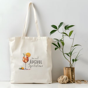 Aperol Spritz JGA bag Love at first Spritz Holy Aperoli Organic jute bag Girls gift idea Summer feeling in every season image 2