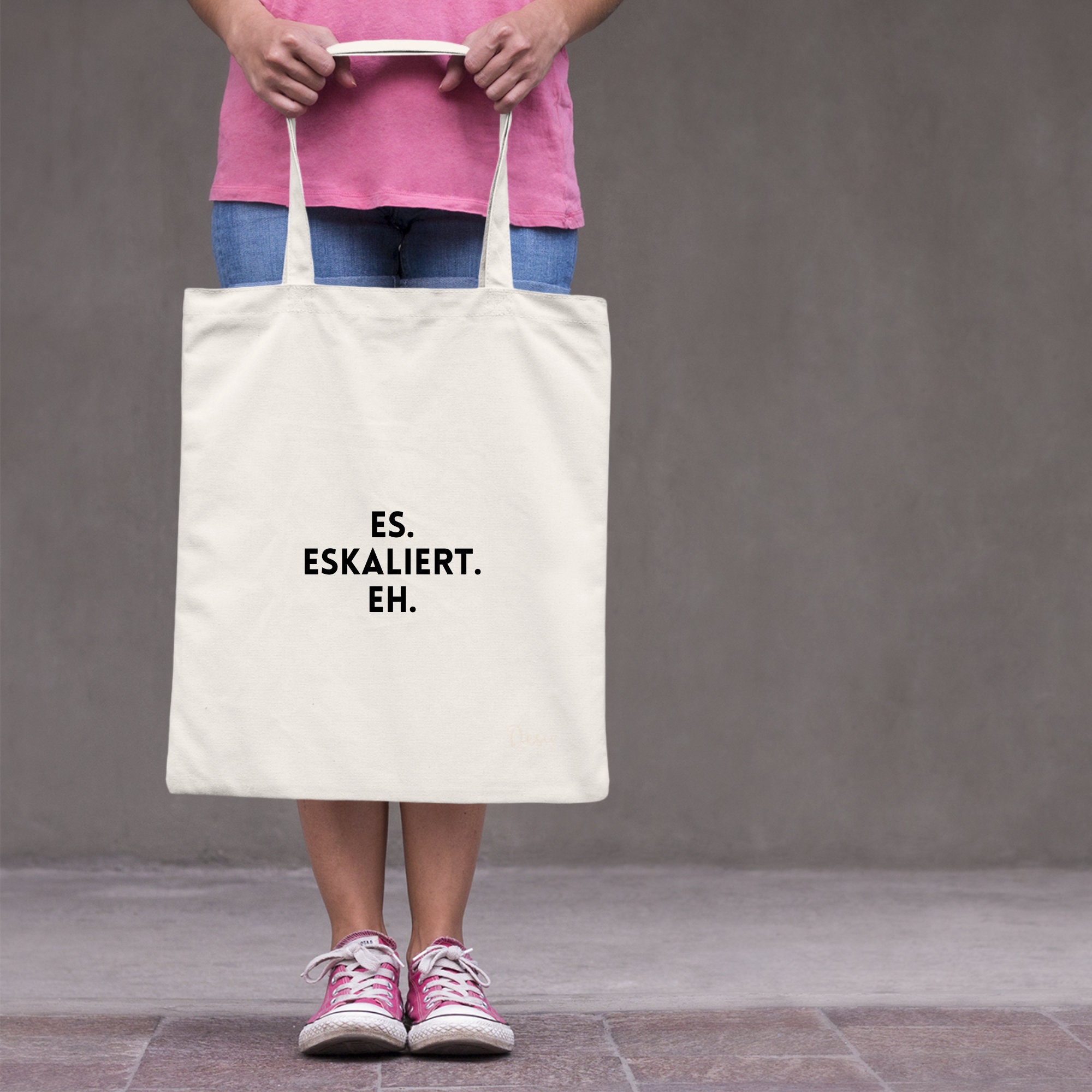 Es. Eskaliert. Eh. Jutebeutel mit Spruch Jutetasche Aufdruck Etsy.de