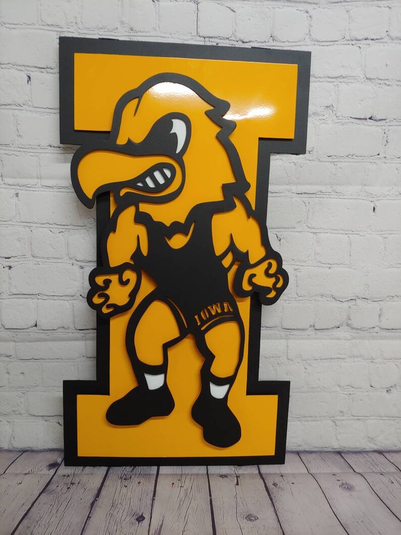 Iowa Hawkeye herky Wrestling Ihawk for Every Iowa Etsy