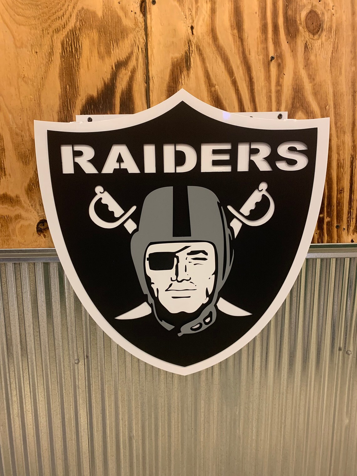 Las Vegas Raiders Metal Art Logo Etsy