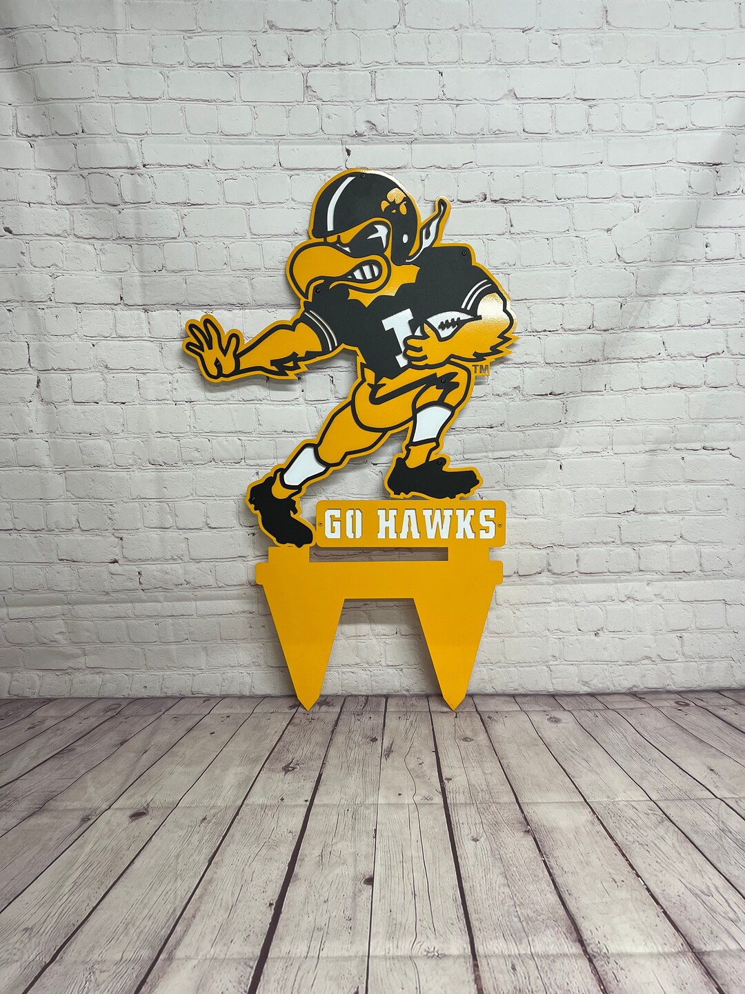 Licensed Iowa Hawkeye Football Yard Stake 12 Gauge Powder Etsy