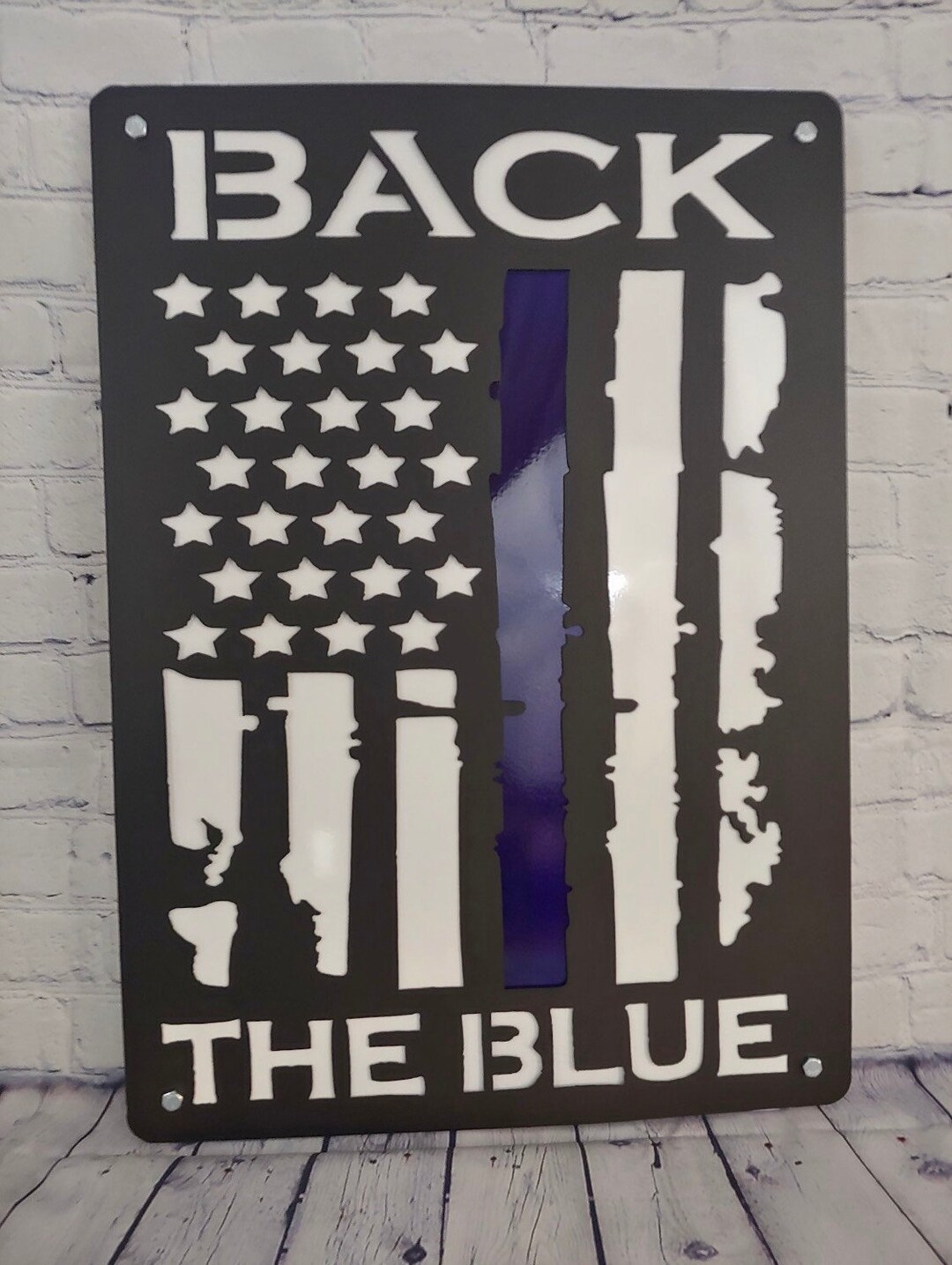 Back the Blue Metal Art Sign - Etsy