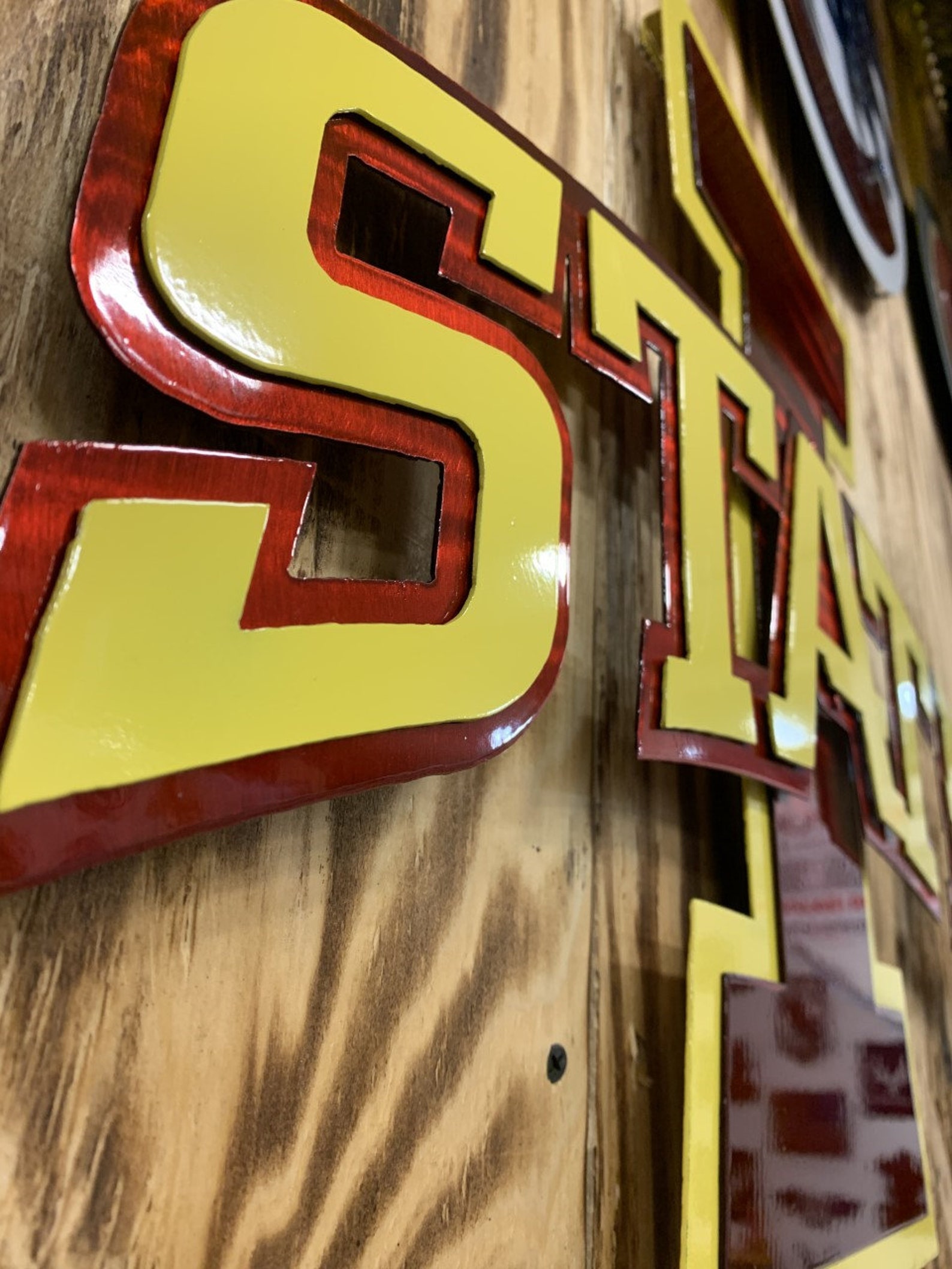 Iowa State Metal Art Etsy