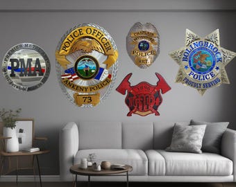 Custom Police Badge Metal Art