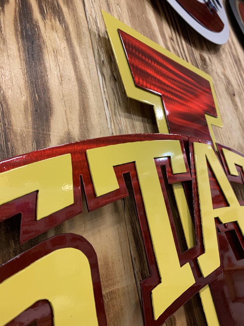Iowa State Metal Art Etsy