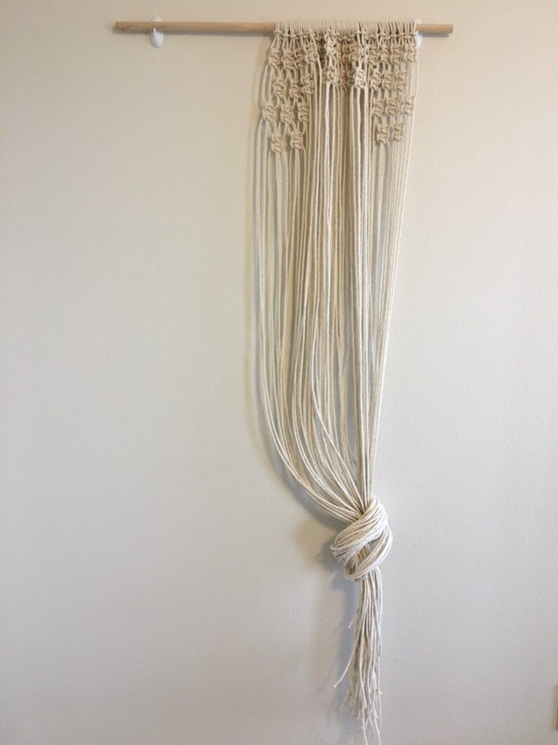 Long Macrame Wall Display 6 Foot Macrame Curtain Macrame RV Camper Curtain