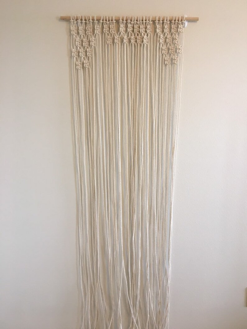 Long Macrame Wall Display 6 Foot Macrame Curtain Macrame RV Camper Curtain