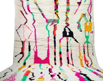 Azilal rug, Authentic Moroccan rug, Berber carpet, Genuine Wool rug, Handmade rug, Beni ourain style, Area rug, Tapis berbere, Teppich