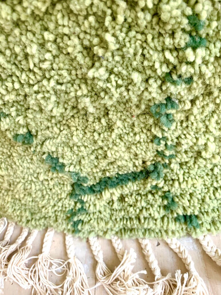 Moroccan Rug Green Berber Carpet Genuine Wool Rug Green Etsy