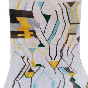 Moroccan Berber rug, abstract area rug , Custom Beni Ourain rug, Morrocan area rug , 8x10 rug