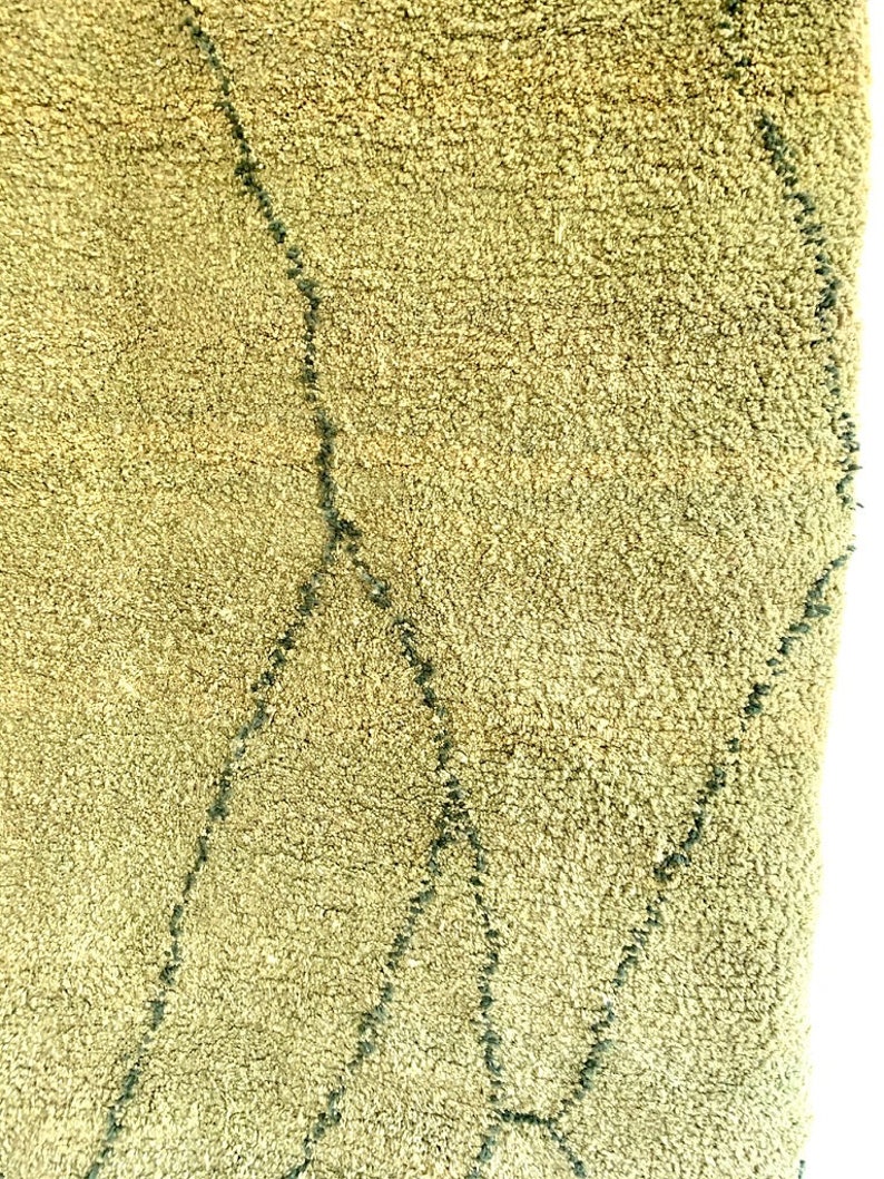 Moroccan Rug Green Berber Carpet Genuine Wool Rug Green Etsy