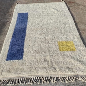 Moroccan rug germetric design, Beni Mrirt rug , Genuine Wool rug , area rug ,Handmade rug, boho style, Area rug