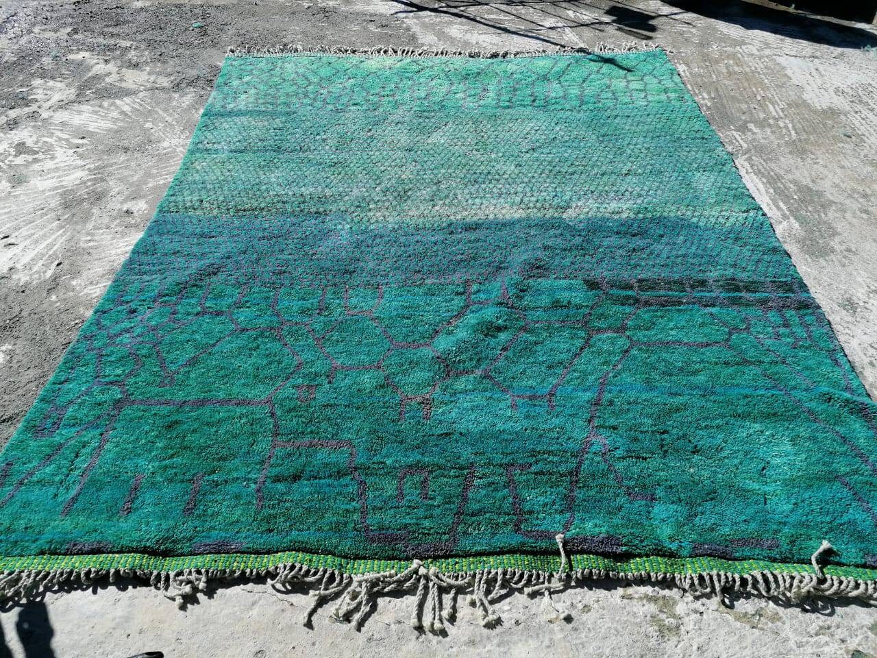 Beni Ourain Rug Moroccan Rug 9x12 Berber Carpet Genuine Etsy