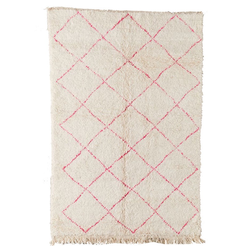Moroccan Beni Ourain Rug Pink Berber Rug moroccan Rug - Etsy