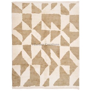 Contemporary Moroccan Rug, Beni Mrirt Rug, Handmade Wool Rug, Soft Berber Wool Rug