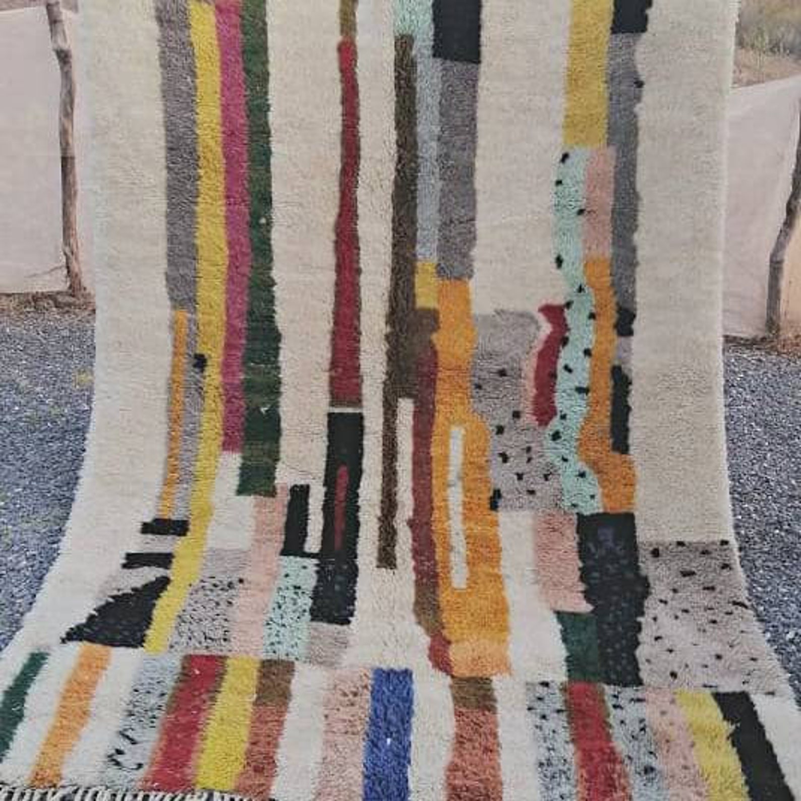 Moroccan Rug 6x9 Colorful Moroccan Rug Berber Carpet Etsy