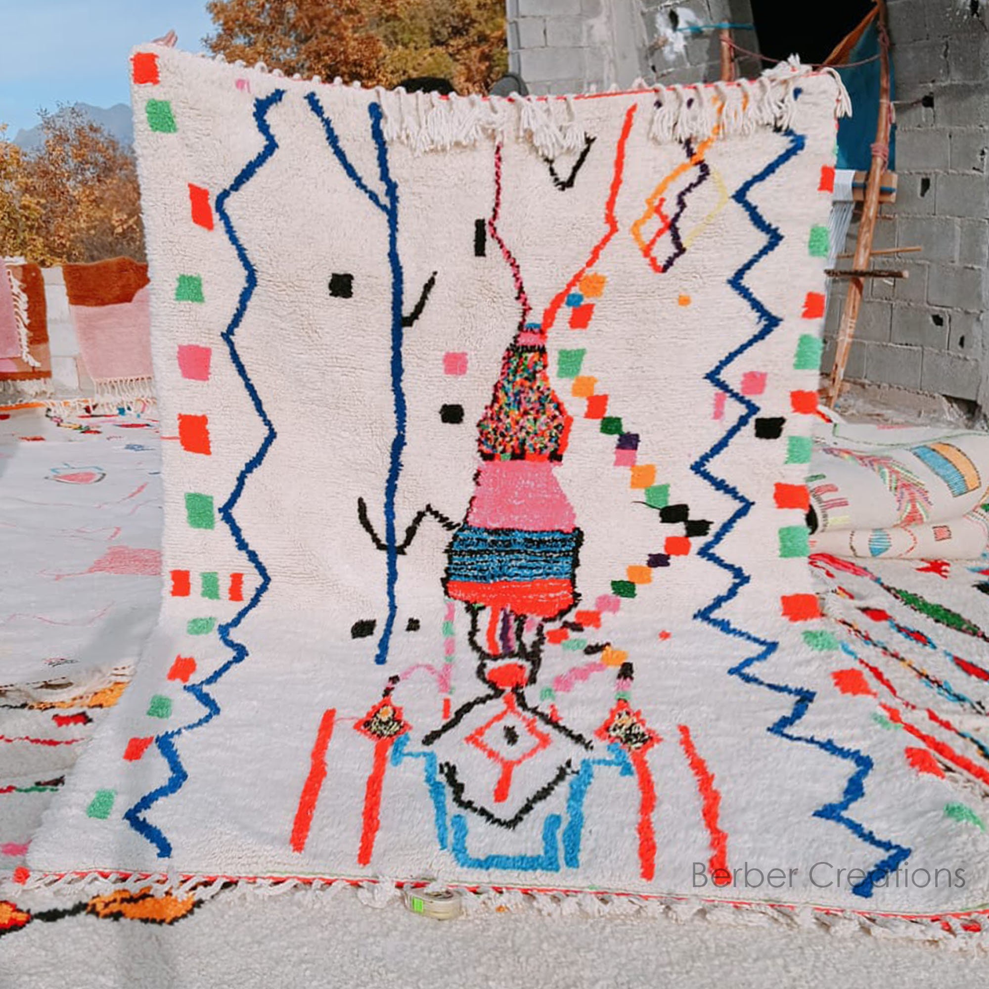 トップス rugal Colorful Berber Rug n°1307 | Unique Azilal Rug | Tamazi