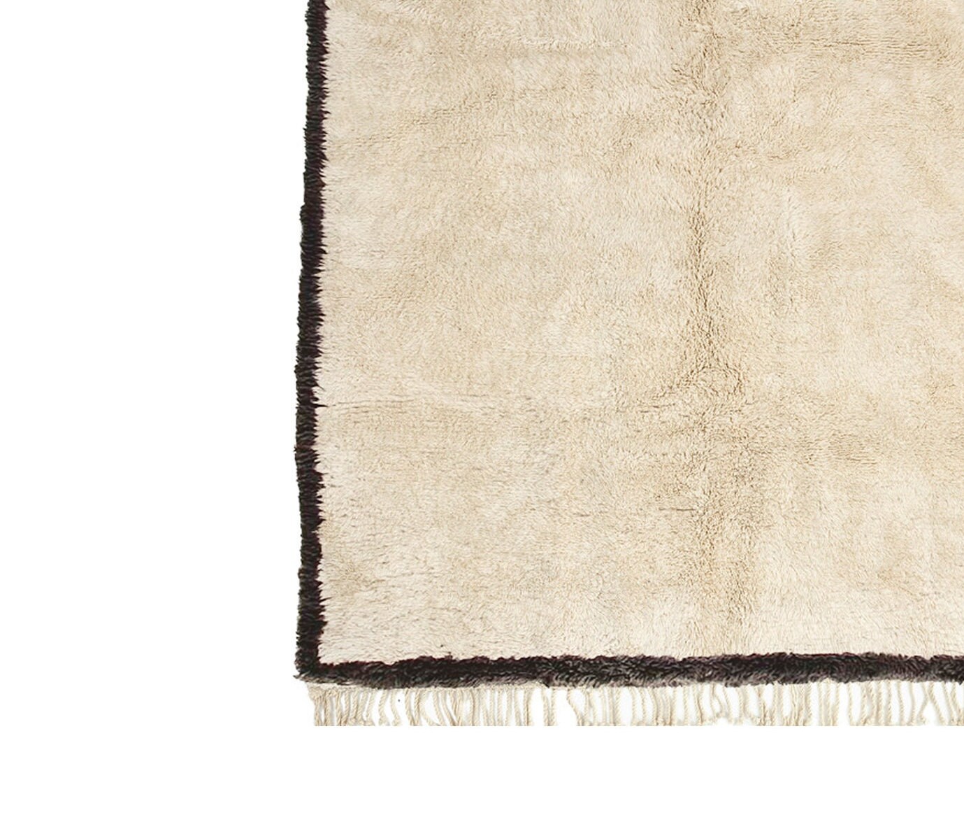 ハンドメイドのモロッコウールラグ – ベニ・ウライン、無地ボーダー