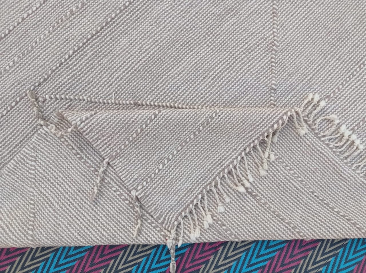 モロッコ ウール キリム ラグ 約60〜62×97 cm キリム モロッコ ウール ラグ 6.5 x 9.8 フィート、キリム