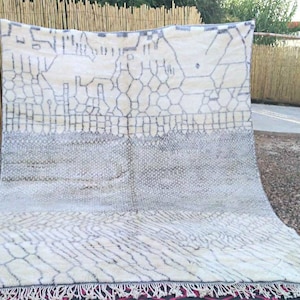 Moroccan Berber rug honeycomb pattern , Custom Beni Ourain rug, Morrocan area rug , 8x10 rug