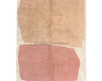 Pink Moroccan rug, Authentic Moroccan rug 8x10, Berber carpet, Genuine Wool rug, area rug 8x10, Beni ourain style