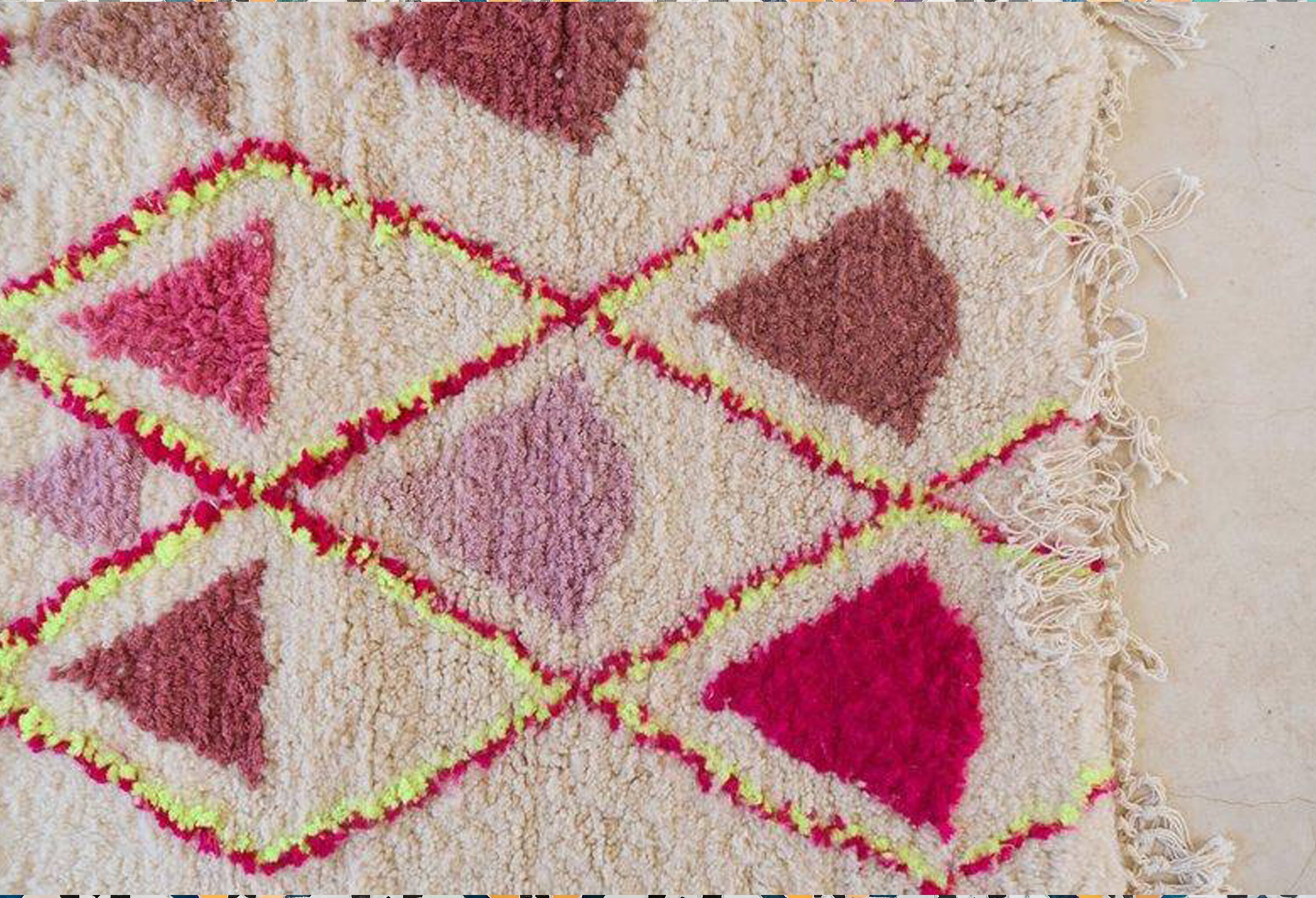 Pink Moroccan Rug Azilal Rug Handmade Moroccan Rug Etsy