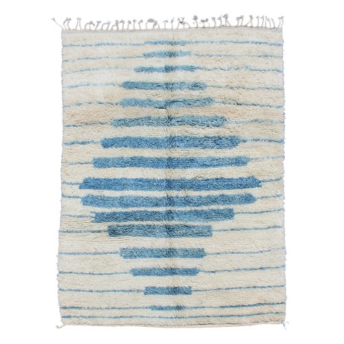 Beni Ourain Rug Light Blue Moroccan Rug Berber Carpet Etsy