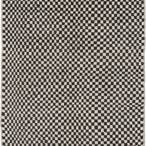 Moroccan Berber Checkered rug,black and white checkered  rug, Morrocan area rugs , checkerboard rug