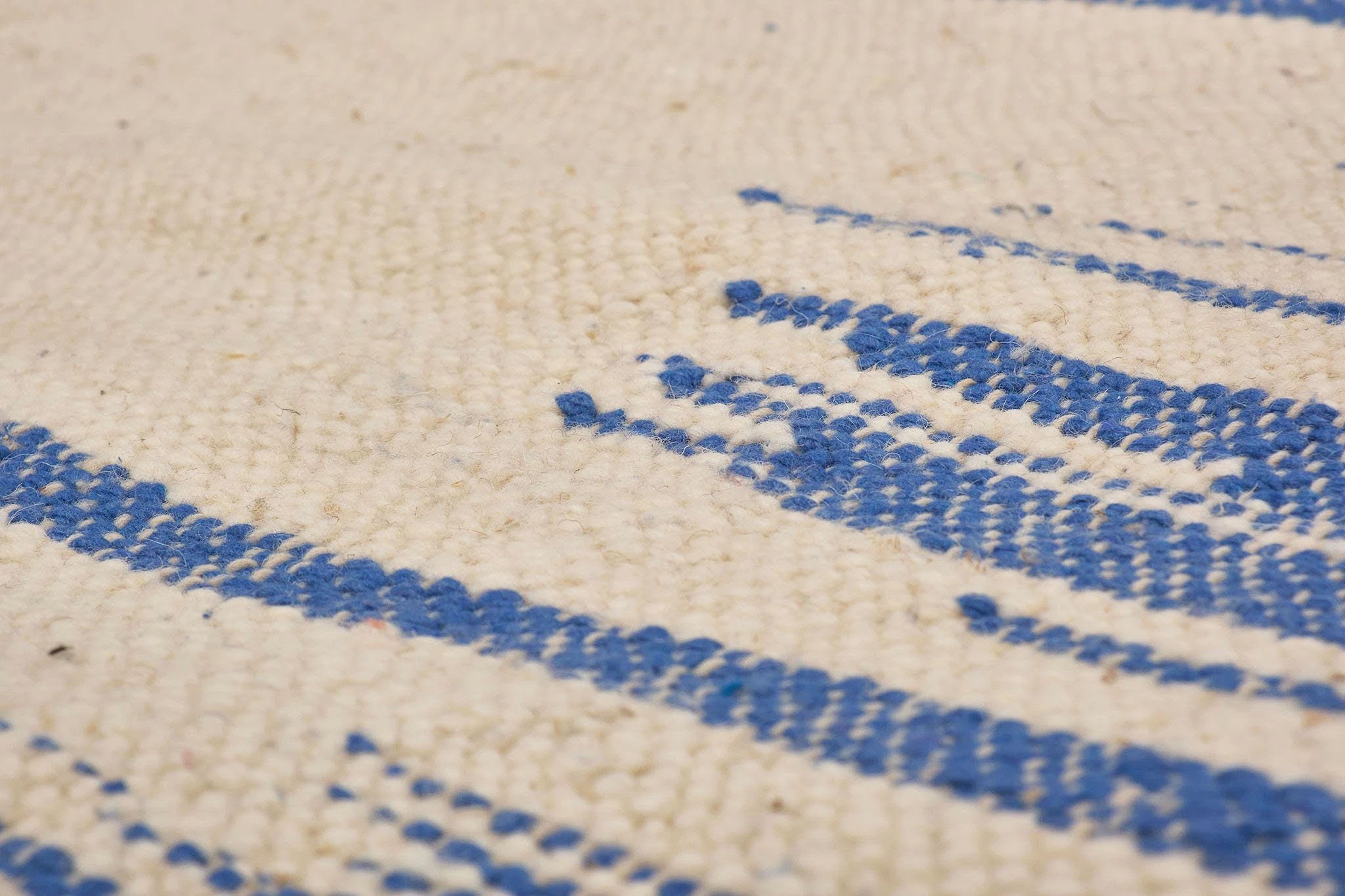 キリム ブルー モロッコ ラグ - 平織りラグ - キリム織りラグ