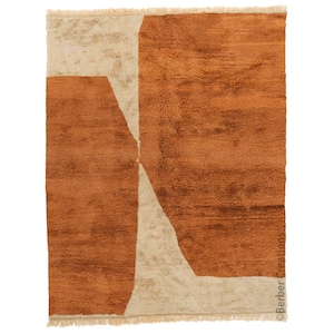 Contemporary Moroccan Rug, Beni Mrirt Rug, Handmade Wool Rug, Soft Berber Wool Rug