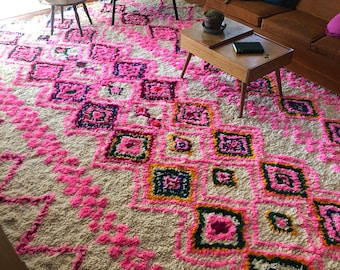 Moroccan Rug pink , moroccan rug 8x10 , moroccan rug 9x12 , Azilal rug, moroccan carpet , moroccan berber rug , azilal rug, area rugs