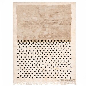 Abstract Moroccan rug, Plush area rug, Handmade Berber Wool  Rug, Abstract Beni Mrirt Rug