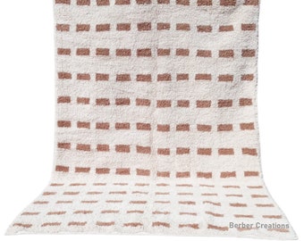 Handwoven Wool Moroccan Rug 8x10: Authentic Berber Shag Carpet