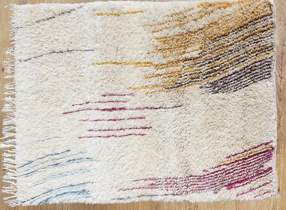 Marokkanische Teppich Bunt Beni Ourain Teppich Berber Etsy