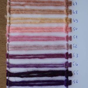 Pink and purple yarn wool color