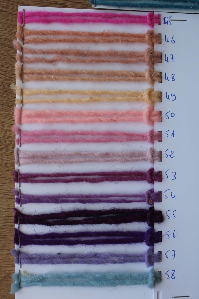 Pink and purple yarn wool color