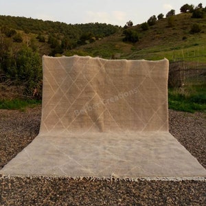 Neutral Moroccan rug 10x13.5  ft,  berber rug, Beni Ourain rug, Beni Mrirt rug, Atlas rug, handmade wool rug, ready to ship