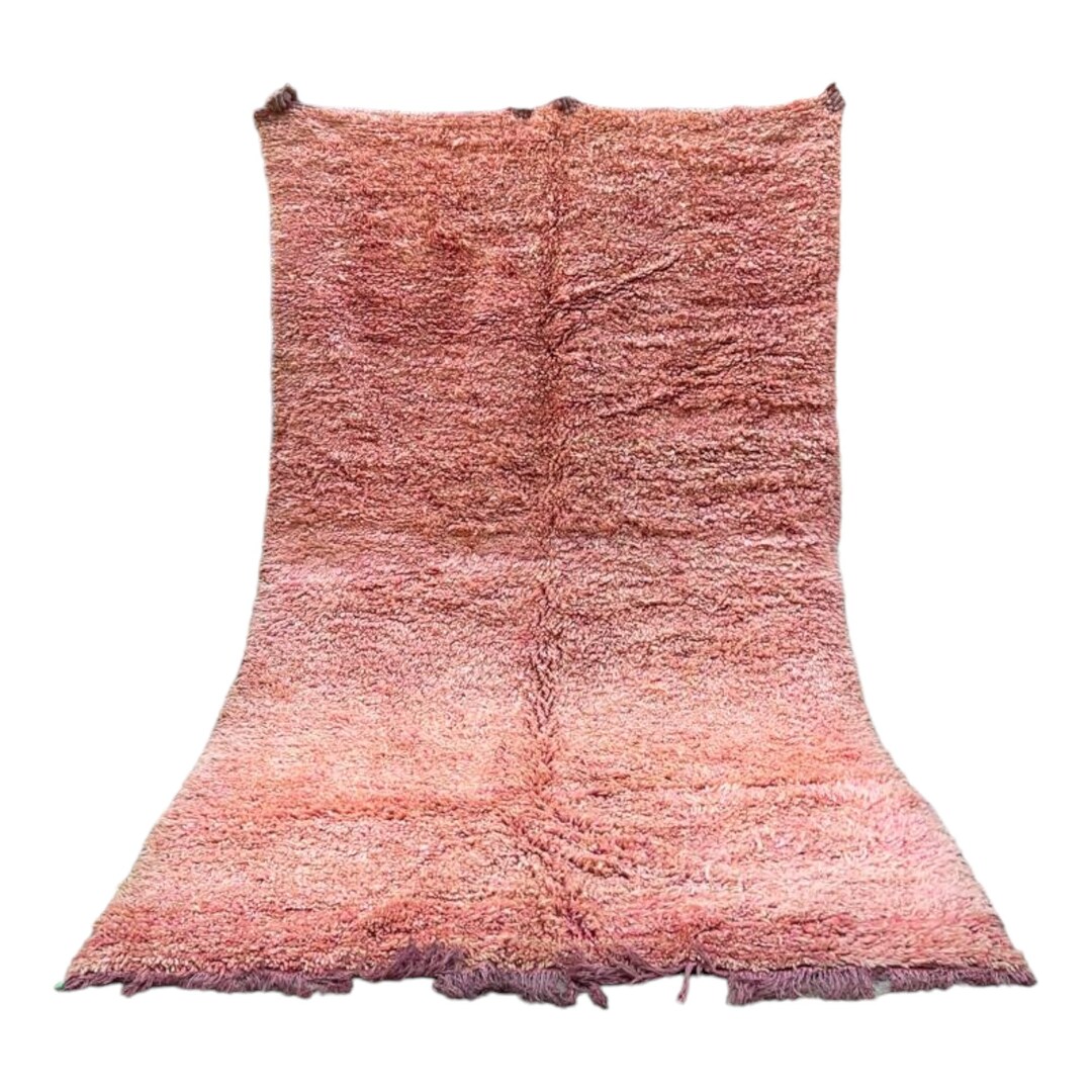 ヴィンテージ モロッコ ピンク ラグ 5.8x8.4 フィート、シャグ