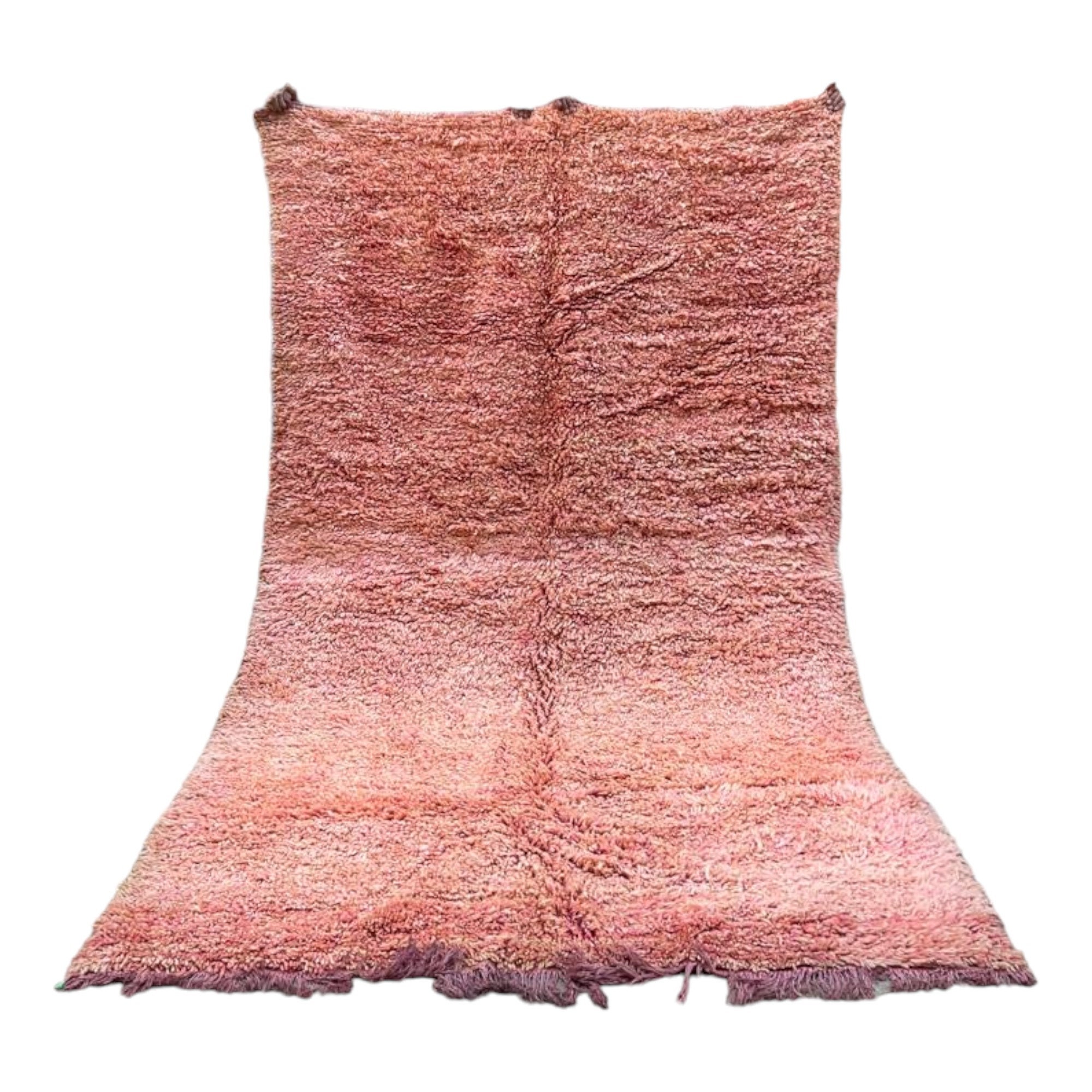 ヴィンテージ モロッコ ピンク ラグ 5.8x8.4 フィート、シャグ