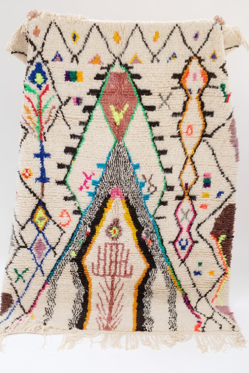 Authentic Moroccan rug , Berber carpet , Genuine Wool rug , 8x10 rug,custom size,Handmade rug, boho style, Area rug, Tapis berbere, Teppich image 5