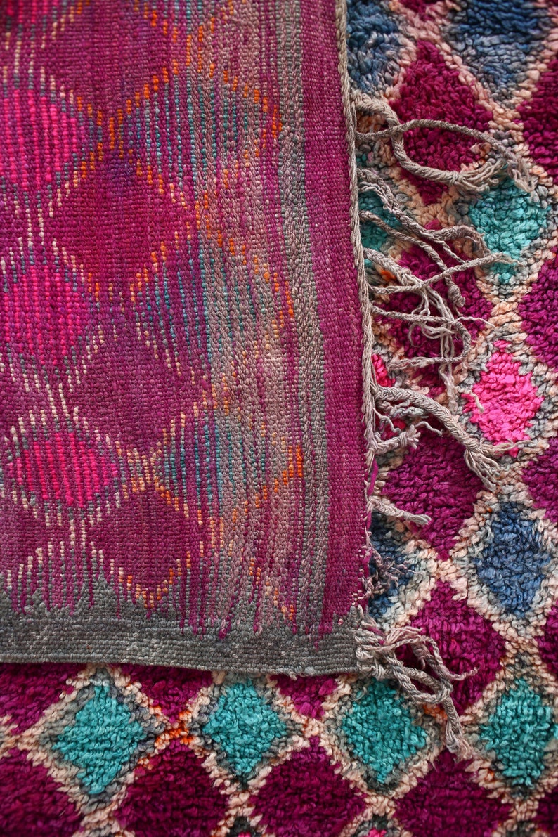 Pink Moroccan Rug Beni Ourain Rug Custom Rug Authentic Etsy