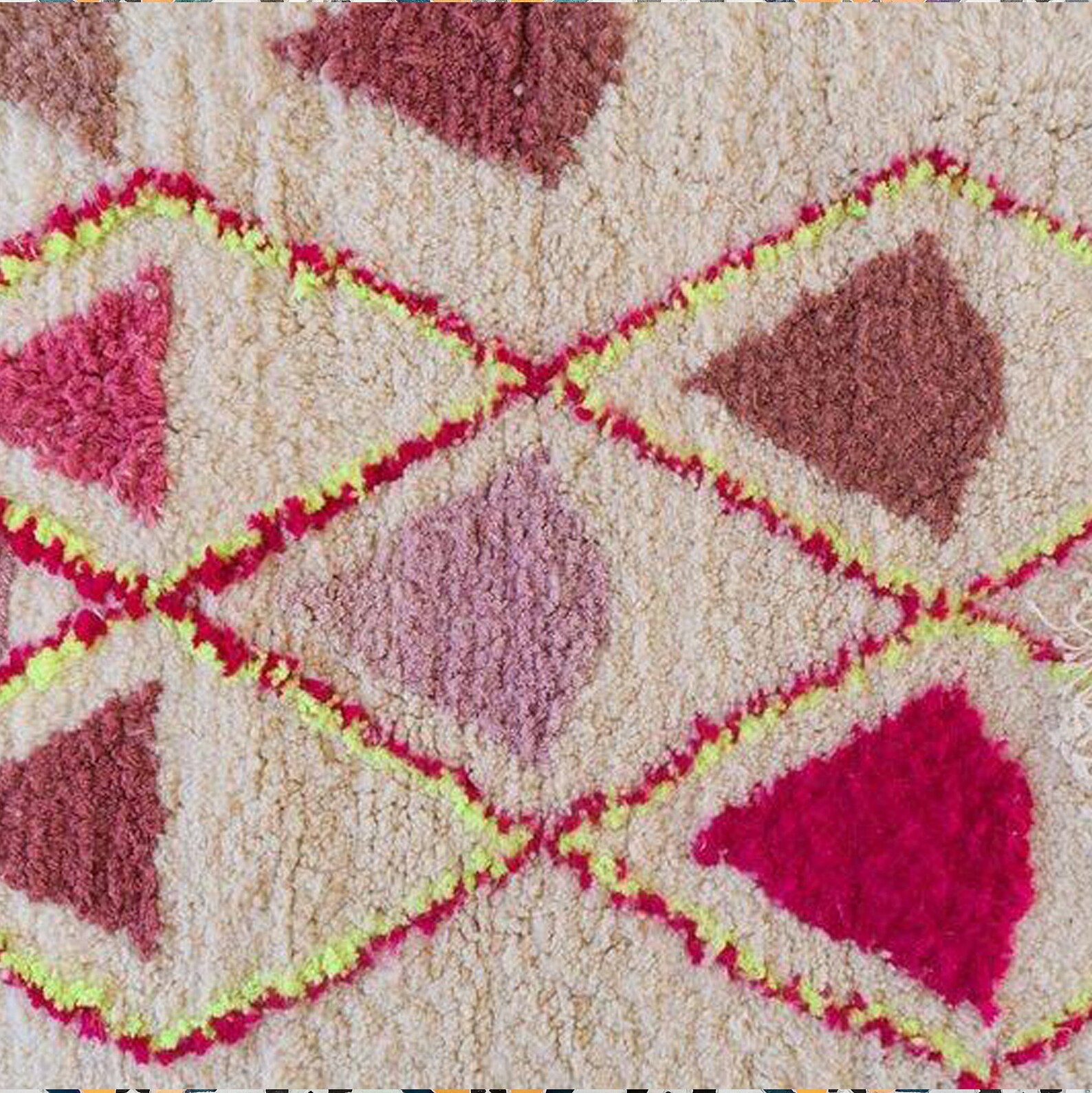 Pink Moroccan Rug Azilal Rug Handmade Moroccan Rug Etsy