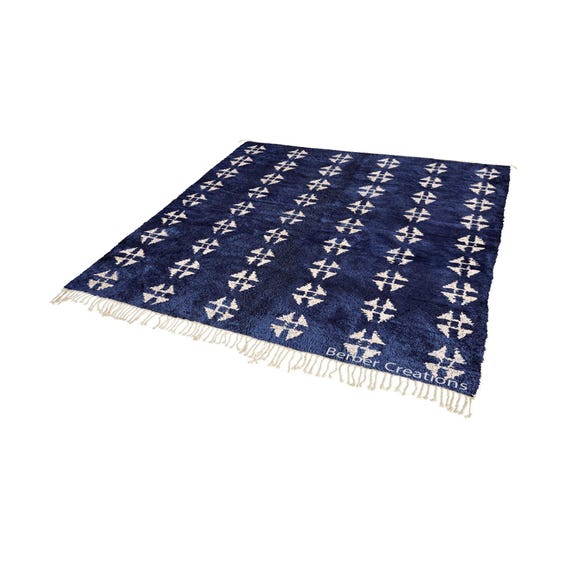 【希少・手織り】モロッコ製 ベルベルラグ／ハンドメイド・未使用 希少・手織り】モロッコ製 ベルベルラグ／ハンドメイド・未使用