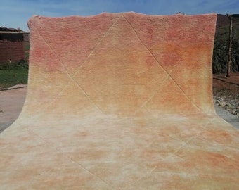 Large Moroccan rug 12x16 ft, pink peach berber rug, Beni Mrirt rug, Atlas rug, faded wool rug, Ready To Ship