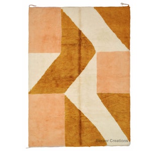 Moroccan rug Abstract Design, area rug, Handmade Berber Wool  Rug, Beni Mrirt Rug
