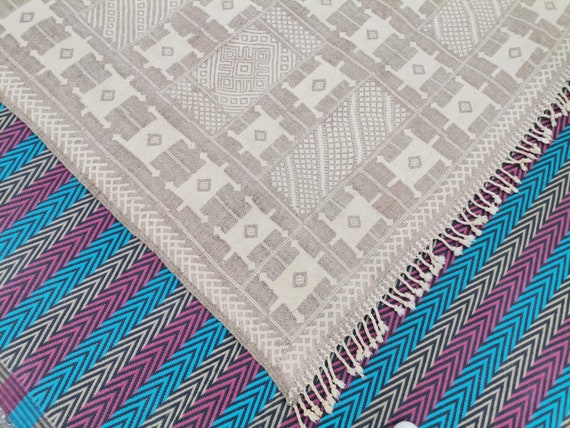 モロッコ ウール キリム ラグ 約60〜62×97 cm キリム モロッコ ウール ラグ 6.5 x 9.8 フィート、キリム