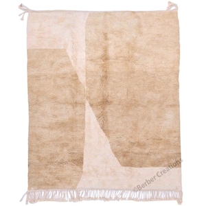 Neutral Moroccan Rug, Handmade Berber Rug, Beni Ourain Rug, Authentic Berber Rug, Soft Area Rug